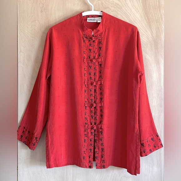 Chico's Tops - Chico’s Red Tunic Top Size 0 (Small)Asian Style Women’s